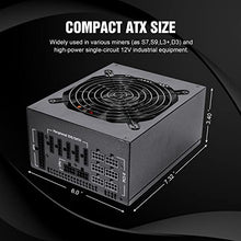 Load image into Gallery viewer, GPNE 1600W Mining Power Supply, 24 Pin 110V High Power Fully Modular PSU with 140mm Fan for Mining Rig & ATX PC Case Support Double CPU Mining Server