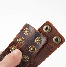 Load image into Gallery viewer, FINREZIO 3 Pcs Leather Cuff Bracelets for Men Women Punk Rock Braided Bracelet Warp Brown Black Wristbands Handmade Jewelry