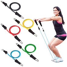 Load image into Gallery viewer, Fit Simplify Resistance Band Set 12 Pieces with Exercise Tube Bands, Door Anchor, Ankle Straps, Carry Bag and Instruction Booklet for Resistance Training, Physical Therapy, Home Workout, Yoga, Pilates