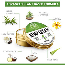 Load image into Gallery viewer, Instant Relief Hemp Cream - jojoba, MSM & Arnica - Relieves Inflammation, Muscle, Joint, Back, Knee, Nerves & Arthritis - Made in USA