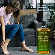 Load image into Gallery viewer, MAJESTIC PURE Arnica Sore Muscle Massage Oil for Body - Best Natural Therapy Therapy Oil with Lavender and Chamomile Essential Oils - Warming, Relaxing, Massaging Joint & Muscles - 8 fl. oz.