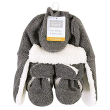 Load image into Gallery viewer, Hudson Baby baby girls Hat, Set, Charcoal, 0-6 Hudson Unisex Trapper Hat Mitten and Bootie Set Heather Charcoal 0 6 Months, Heather Charcoal, Months US