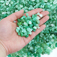 Load image into Gallery viewer, Twdrer 2lb/950g Small Natural Green Aventurine Tumbled Chips Crushed Stone Irregular Shaped Quartz Rock Healing Reiki Crystal Gemstone for Jewelry Making Garden Aquarium Vase Plant Decoration(Green)