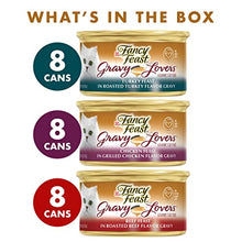 Load image into Gallery viewer, Purina Fancy Feast Gravy Lovers Poultry and Beef Gourmet Wet Cat Food Variety Pack - (24) 3 oz. Cans