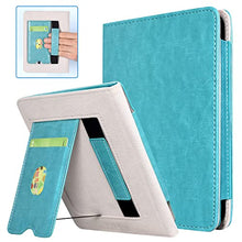 Load image into Gallery viewer, DMLuna Kindle Paperwhite Case, Fits 11th Generation 2021, 6.8”, Hands Free Stand Smart Protective Durable Premium PU Leather Cover with Auto Sleep Wake, Hand Strap, Card Slot, Sky Blue