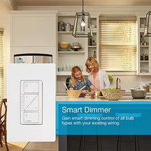 Load image into Gallery viewer, Lutron Caseta Wireless Smart Lighting Dimmer Switch and Remote Kit for Wall & Ceiling Lights, P-PKG1W-WH, White