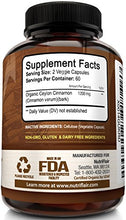 Load image into Gallery viewer, NutriFlair Ceylon Cinnamon (Made with Organic Ceylon Cinnamon) 1200mg per Serving, 120 Capsules - Healthy Blood Sugar Support, Joint Support, Anti-inflammatory & Antioxidant - True Sri Lanka Cinnamon