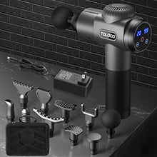 Load image into Gallery viewer, TOLOCO Massage Gun, Upgrade Percussion Muscle Massage Gun for Athletes, Handheld Deep Tissue Massager for Mothers Day Gifts (Grey)