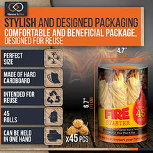 Load image into Gallery viewer, Nanoo and Bee Friendly Fire Starters with a Twist: Approx 45 Wood Fiber Wax Lighters Plus Wood Chips and Bag for Campfires, Fireplaces, BBQs, Smokers