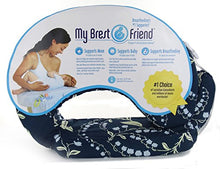Load image into Gallery viewer, My Brest Friend Original Nursing Posture Pillow, Navy Bluebells, Regular