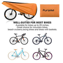 Load image into Gallery viewer, Puroma Bike Cover Outdoor Waterproof Bicycle Covers Rain Sun UV Dust Wind Proof with Lock Hole for Mountain Road Electric Bike, XL (Orange & Black)