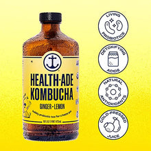 Load image into Gallery viewer, Health-Ade Kombucha, Organic, Lemon, Ginger, 16 Fl Oz