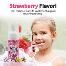 Load image into Gallery viewer, Snow Buddy Kids Bubble Toothpaste Foam with Strawberry Flavor, Anticavity Low Fluoride Foaming Toothpaste and Mouthwash for Dental Care 45ml (1.52 fl.oz)
