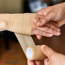 Load image into Gallery viewer, 15 Bulk Pack Self Adherent Cohesive Wrap Bandages 2 Inches X 5 Yards, Self Adhesive Rolls for Swelling Sprains and Soreness On Wrist and Ankle (15)