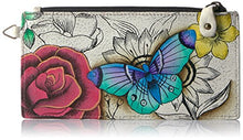 Load image into Gallery viewer, Anna by Anuschka womens Anna Anuschka, Handpainted Wallet,floral Paradise Organizer Wallet Genuine Leather, Floral Paradise, One Size US
