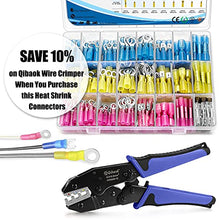 Load image into Gallery viewer, 290 PCS Heat Shrink Wire Connectors Qibaok Insulated Electrical Terminals Kit Waterproof Marine Crimp Connector Assortment Ring Fork Hook Spade Butt Splices