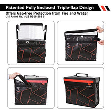 Load image into Gallery viewer, FLAYPAL Fireproof and Waterproof Document Bag with Lock and Interior Zipper Pouch. U.S Patented Design & 4 Layers Material. Fire Safe Storage for Important Documents, Files & Valuables, 16"x12.6"x6.5"