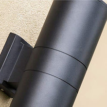 Load image into Gallery viewer, Wen long shop Nordic Waterproof Outdoor Wall lamp, LED Bedroom Bedside Aisle Double Wall Light, Modern Minimalist Style Aluminum Metal Wall Lamp,Black