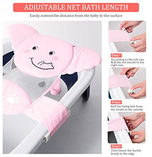 Load image into Gallery viewer, AIR&TREE Baby Bath Seat Support Net, Quick Drying, Adjustable, Comfortable, Non-Slip, Infant Bathtub Sling Shower Mesh for a Tub, with Safety Support Corner (Pink Elephant)