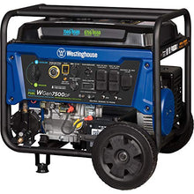 Load image into Gallery viewer, Westinghouse WGen7500DF Dual Fuel Portable Generator 7500 Rated & 9500 Peak Watts, Gas or Propane Powered, Electric Start, Transfer Switch Ready, CARB Compliant