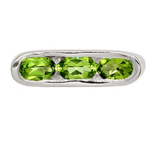 Load image into Gallery viewer, Genuine Green Peridot 925 Solid Sterling Silver Ring Size 5.75, 6, 6.75, 7, 7.75, 8, 9, 9.75, 10
