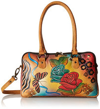 Load image into Gallery viewer, Anna by Anuschka womens Satchel Handbag Genuine Leather, Rose Safari, No Size US