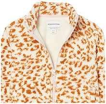 Load image into Gallery viewer, Amazon Essentials Girls' Big Sherpa Fleece Full-Zip Jackets_dnu, Ivory, Leopard, Large