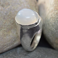 Load image into Gallery viewer, 55Carat Natural Moonstone Silver Ring for Men 7 Carat Oval Birthstone Size 4,5,6,7,8,9,10,11,12,13