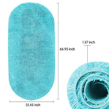 Load image into Gallery viewer, Softlife Fluffy Area Rugs for Bedroom 2.6' x 5.3' Oval Shaggy Floor Carpet Cute Rug for Girls Kids Room Living Room Home Decor, Turquoise Blue