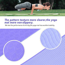 Load image into Gallery viewer, TOMSHOO 1/4In Yoga Mat with Resistance Bands Set, Professional Latex Elastic Bands, Non-Slip Texture Pro Yoga Mat Eco Friendly Exercise Mat Pad with Carrying Strap Mesh Bag for Home Gym Fit Sky Blue