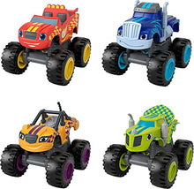 Load image into Gallery viewer, Fisher-Price Blaze and The Monster Machines Racers 4 Pack, Set of Die-Cast Metal Push-Along Vehicles for Preschool Kids Ages 3 Years and Older