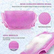 Load image into Gallery viewer, Exfoliating Silicone Body Scrubber - Shower Body Brush with Two Sides - Body Exfoliator Brush for Massage and Foam