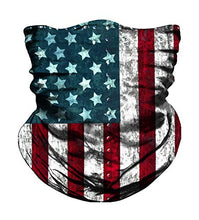Load image into Gallery viewer, Neck Gaiter Bandana Face Scarf Mask for Men and Women, Anti Dust Sun Protection Summer Cooling Face Cover Breathable Reusable (American Flag-Red)