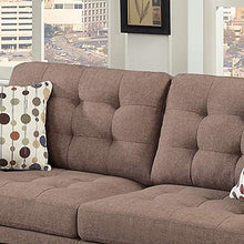 Load image into Gallery viewer, Poundex F6904 Bobkona Windsor Linen-Like 2 Piece Sofa and Loveseat Set, Light coffee
