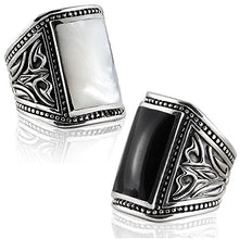 Load image into Gallery viewer, VY JEWELRY Solid 925 Sterling Silver Onyx Men Ring - Made in Thailand - Size 13.5