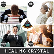 Load image into Gallery viewer, MXiiXM Orgone Pyramid for Positive Energy, Amethyst Crystal Ball Orgone Pyramid, Protection Crystals Energy Generator for Stress Reduce Healing Meditation Attract Wealth Lucky (Seed of Life)