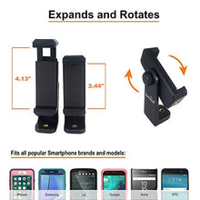 Load image into Gallery viewer, DaVoice Phone Tripod Adapter Mount with Remote, 360 Rotating Holder, Compatible with iPhone Smartphone Camera Stand, Universal Cell Phone Attachment Clip Clamp