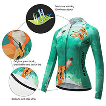 Load image into Gallery viewer, Mysenlan Women's Cycling Long Sleeve Breathable Jersey Set 3D Padded Long Pants Bike Shirt Bicycle Tights Clothing Green X-Large