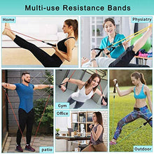 Load image into Gallery viewer, EMOCCI Resistance Bands Set with Handle,Fabric Exercise Band Door Anchor Weight Training Stretching Strap for Women Men Home Fitness Yoga Gym Workout Equipment with Carry Bag(12pcs,150 LB)