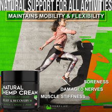 Load image into Gallery viewer, (2 Pack) Hemp Cream for Pain Relief and inflammation - Hemp Pain Relief Cream Extra Strength | Relieves Knees, Joints & Back Muscle | Made in USA | Natural Hemp Oil Extract 4oz