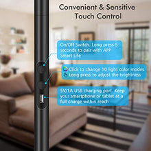 Load image into Gallery viewer, Floor Lamp, HueLiv Super Bright RGBW Smart WiFi LED Floor Lamp for Reading, Dimmable Torchiere, for Living Rooms Bedrooms, for DIY, Compatible with Alexa & Google Home, Black, 25W