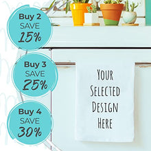 Load image into Gallery viewer, Funny Dish Towel, Sweet Dreams Are Made Of Cheese Who Am I To Dis A Brie? Flour Sack Kitchen Towel, Sweet Housewarming Gift, White