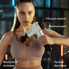 Load image into Gallery viewer, Cryotex Massage Gun – Back & Neck Deep Tissue Handheld Percussion Massager – Six Different Heads for Different Muscle Groups - 30 Speed Levels