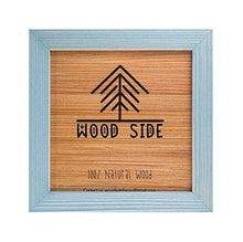 Load image into Gallery viewer, Rustic Wooden Square Picture Frames 8x8 - Set of 2-100% Natural Eco Distressed Wood with Real Glass for Wall Mounting and Tabletop Photo Frame - Blue Turquoise