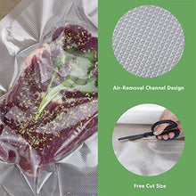 Load image into Gallery viewer, WISH Vacuum Sealer Bags Rolls (4-Pack), 11 Inch X 25 Feet Fit Inside Machine Heavy Duty Embossed BPA Free Food Storage Bags Rolls Work with FoodSaver Vacuum Sealer Sous Vide Cooking (Total 100 Feet)