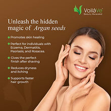 Load image into Gallery viewer, VoilaVe USDA and ECOCERT Pure Organic Moroccan Argan Oil for Skin, Nails & Hair Growth, Anti-Aging Face Moisturizer, Cold Pressed, Hair Moisturizer, Rich in Vitamin E & Carotenes, 4 fl oz