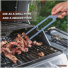 Load image into Gallery viewer, HERUKI Double Metal Skewers for BBQ Grilling Kebob and Shawarma - 2 Stainless Steel Skewers for Fish, Chicken and Meat. Gift for Griller - Exciting Way of Cooking Bigger and Wider Pieces