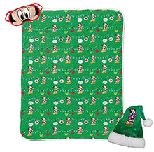 Load image into Gallery viewer, Jay Franco Disney Mickey Mouse 3 Piece Holiday Set - Kids Christmas Bedding, Super Soft Sherpa Throw Blanket & Eye Mask with Bonus Santa Hat (Official Disney Product)