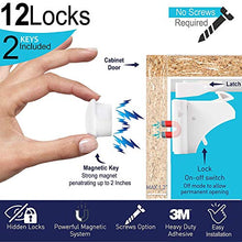 Load image into Gallery viewer, Eco-Baby Child Safety Magnetic Cabinet and Drawer Locks for Proofing Kitchen 12 Pack Child Latches