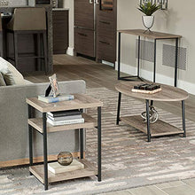 Load image into Gallery viewer, Household Essentials Ashwood Low Square Side End Table with Shelf for Storage